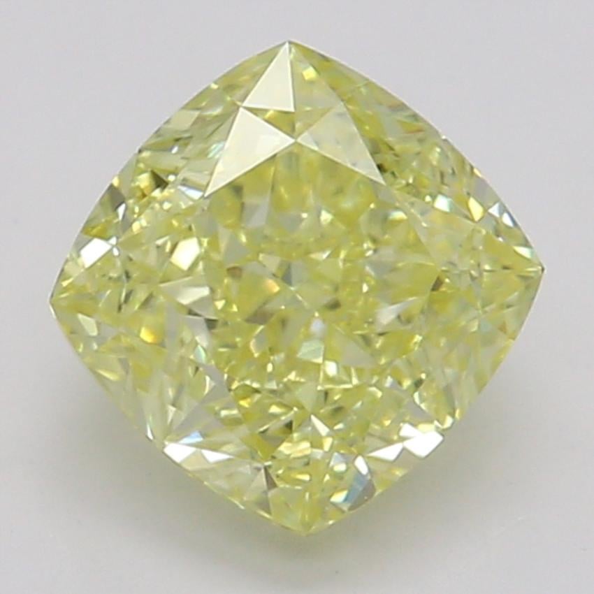0.71 Ct. Fancy Intense Yellow Cushion Diamond