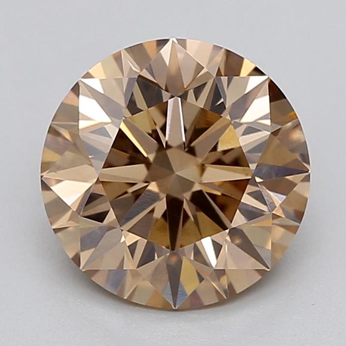1.46 Ct. Light  Brown Round Lab Grown Diamond