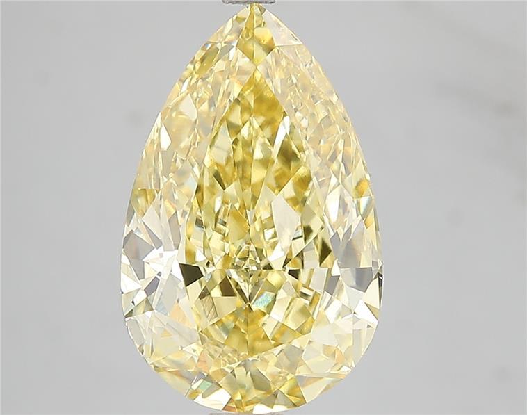 5.11 Ct. Fancy Vivid Yellow Pear Lab Grown Diamond