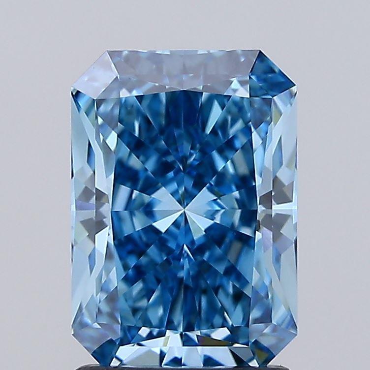 1.81 Ct. Fancy Vivid Blue Radiant Lab Grown Diamond