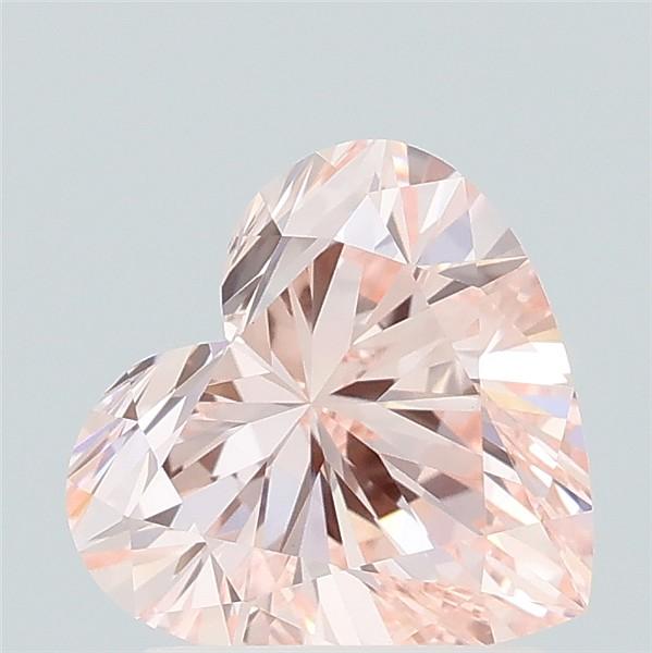 1.58 Ct. Fancy Intense Pink Heart Lab Grown Diamond