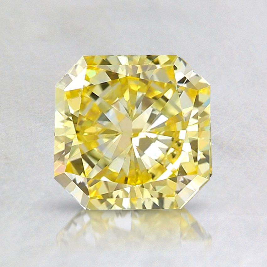 1.00 Ct. Fancy Vivid Yellow Radiant Lab Created Diamond