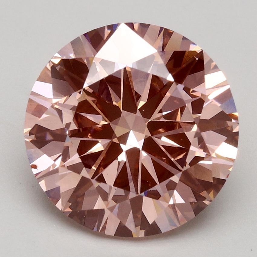 3.01 Ct. Fancy Intense Pink Round Lab Grown Diamond