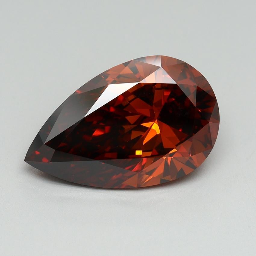 5.17 Ct. Fancy Deep Orange Pear Lab Grown Diamond