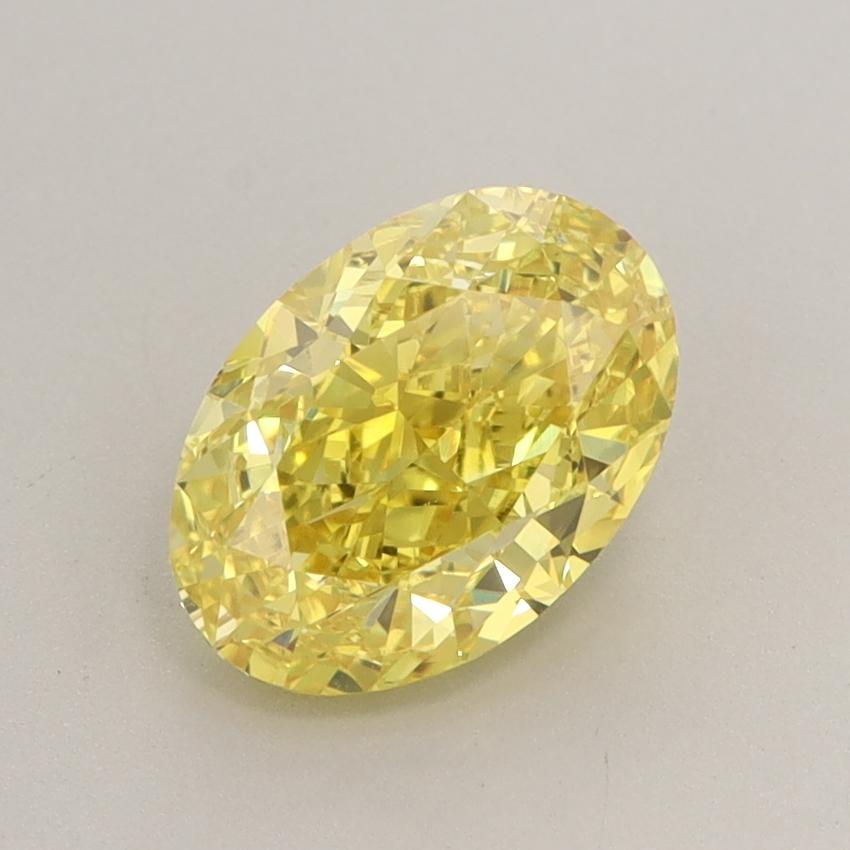 1.82 Ct. Fancy Vivid  Yellow Oval Lab Grown Diamond