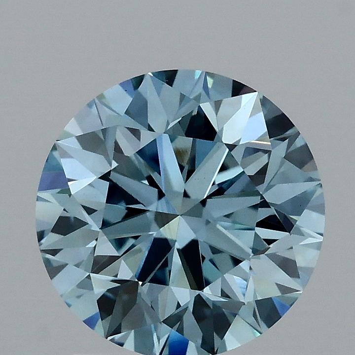 2.00 Ct. Fancy Vivid Blue Round Lab Grown Diamond