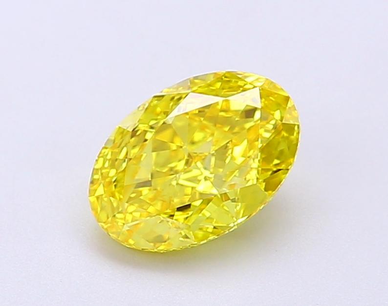 1.3 Ct. Fancy Vivid Yellow Oval Lab Grown Diamond