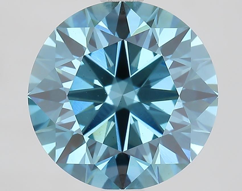 3.09 Ct. Fancy Vivid Blue Round Lab Grown Diamond