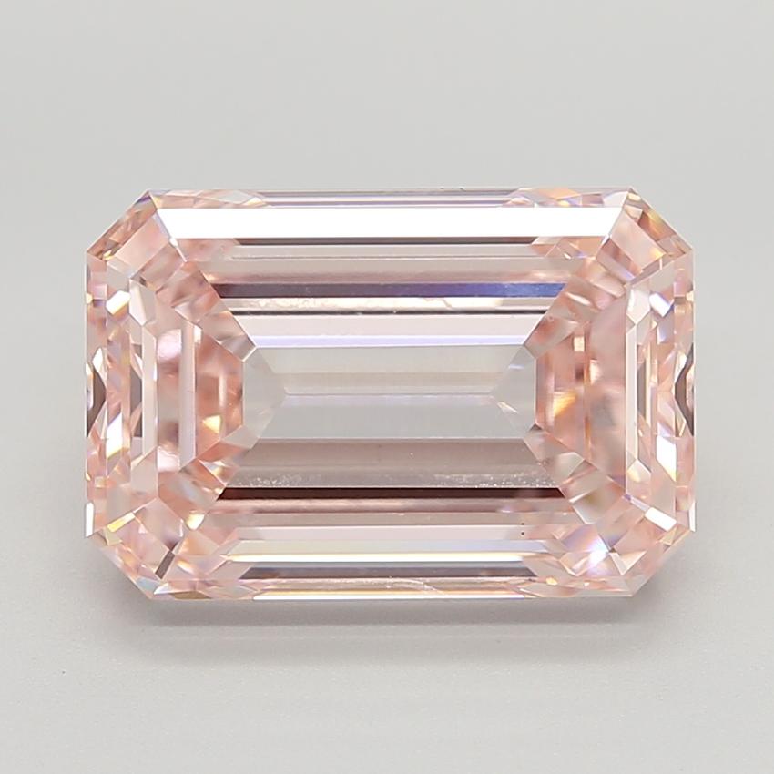 7.04 Ct. Fancy Intense  Pink Emerald Lab Grown Diamond