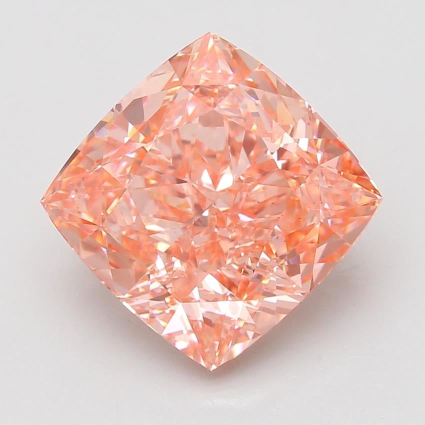 9.13 Ct. Fancy Vivid Pink Cushion Lab Grown Diamond
