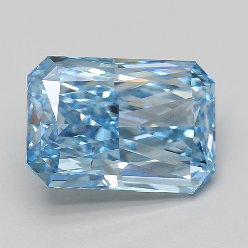 5.07 Ct. Fancy Vivid Blue Radiant Lab Grown Diamond