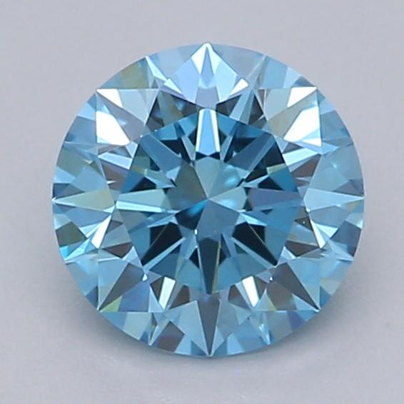 0.53 Ct. Fancy Vivid Blue Round Lab Grown Diamond