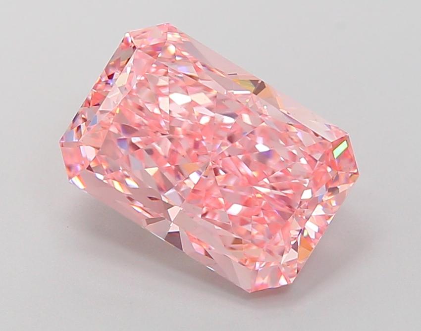 4.12 Ct. Fancy Vivid Pink Radiant Lab Grown Diamond