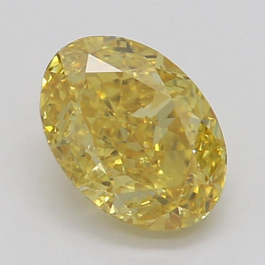 0.65 Ct. Fancy Intense Orangy Yellow Oval Diamond
