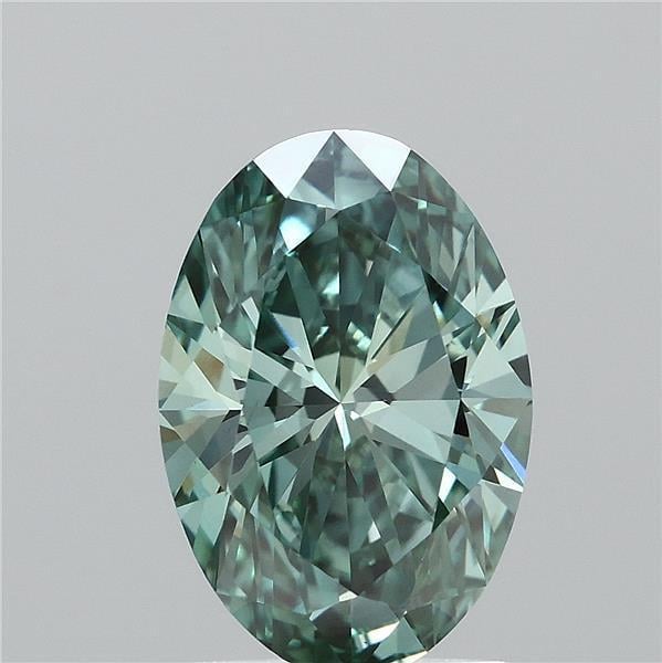 1.65 Ct. Fancy Vivid Green Oval Lab Grown Diamond