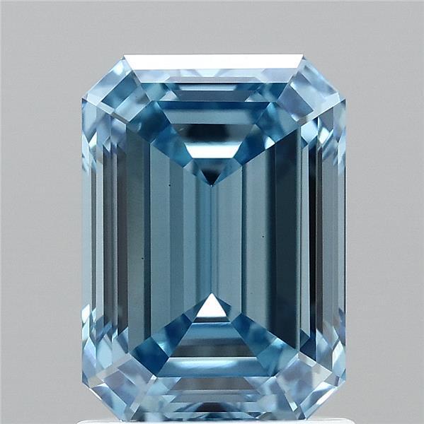1.59 Ct. Fancy Vivid Blue Emerald Lab Grown Diamond