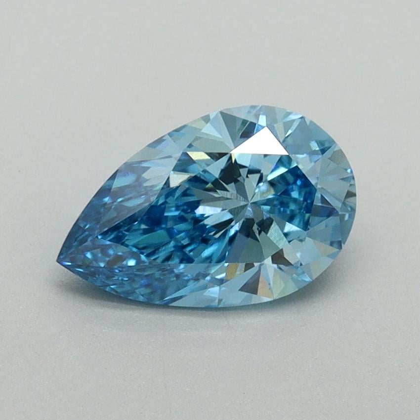 1.08 Ct. Fancy Vivid Blue Pear Lab Grown Diamond
