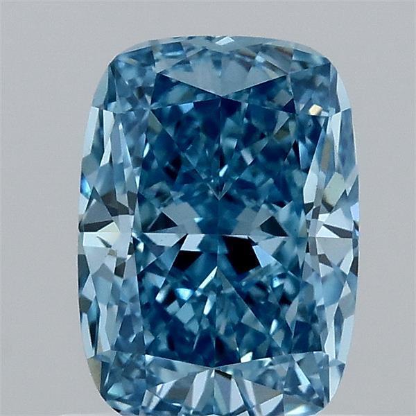 0.94 Ct. Fancy Vivid  Blue Cushion Lab Grown Diamond