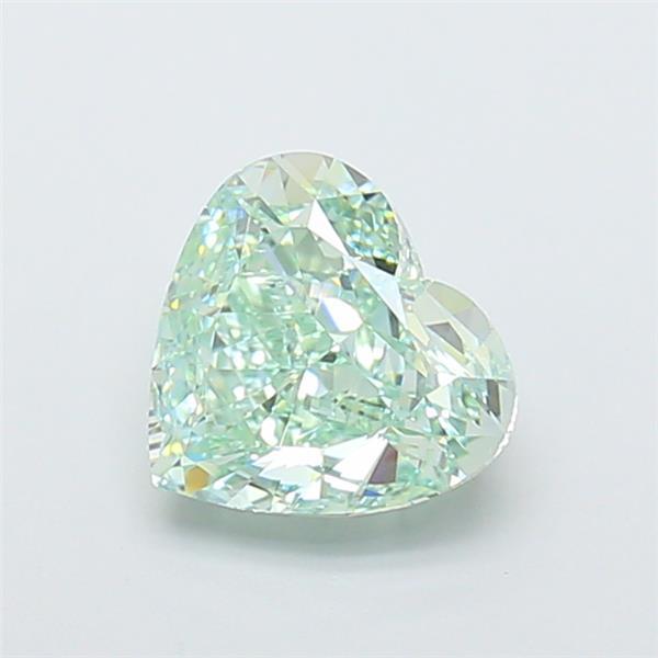 1.93 Ct. Fancy Intense  Green Heart Lab Grown Diamond