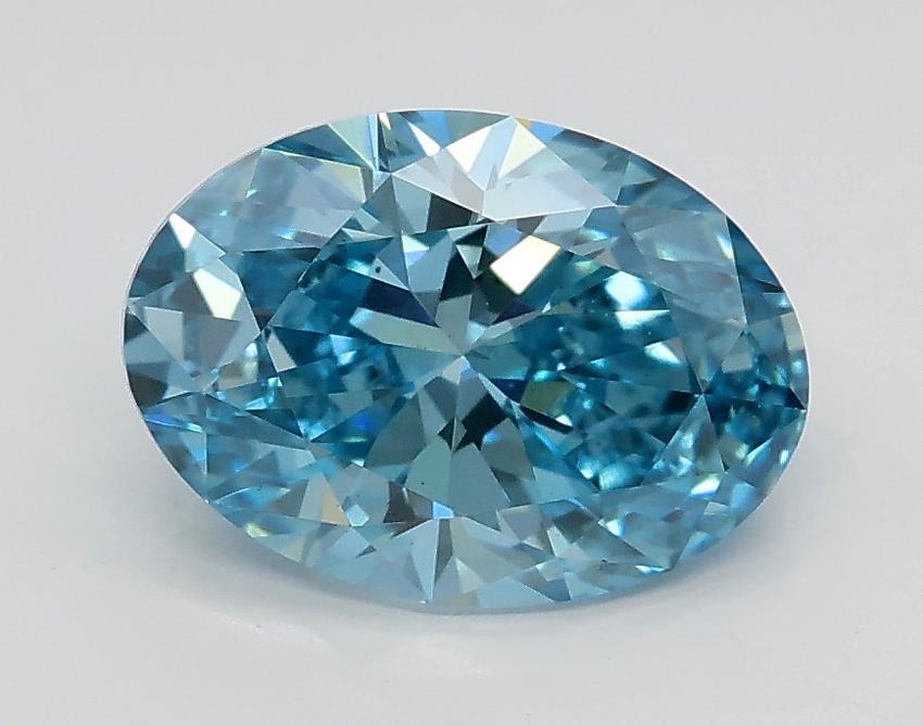 1.50 Ct. Fancy Vivid Blue Oval Lab Grown Diamond
