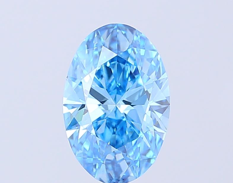 1.57 Ct. Fancy Vivid  Blue Oval Lab Grown Diamond