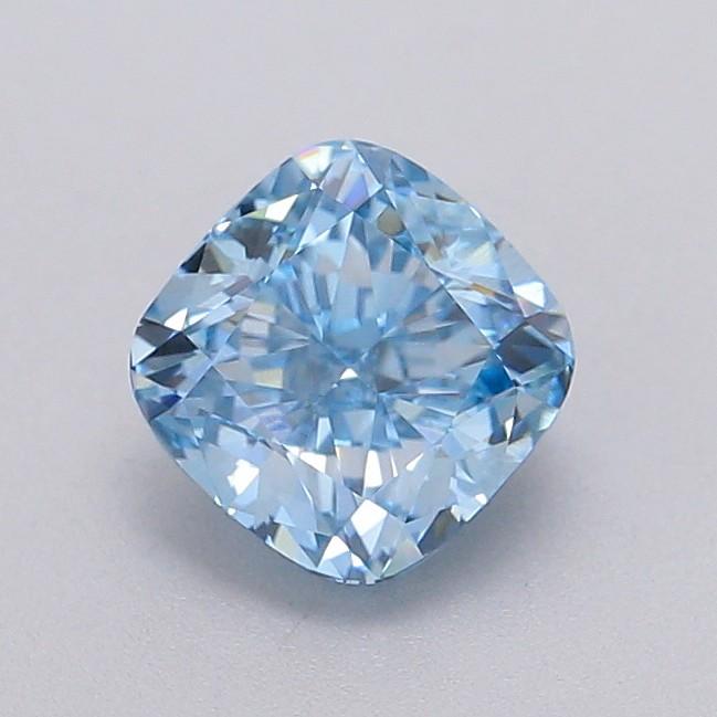 1.09 Ct. Fancy Vivid Blue Cushion Lab Grown Diamond