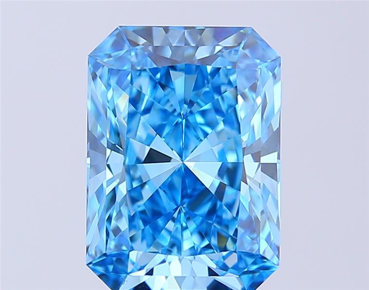 5.05 Ct. Fancy Vivid Blue Radiant Lab Grown Diamond