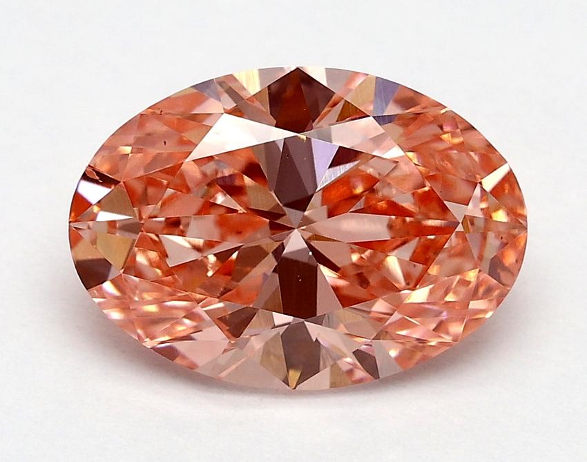 1.70 Ct. Fancy Vivid Pink Oval Lab Grown Diamond