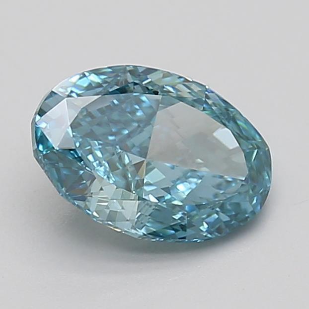 1.04 Ct. Fancy Vivid Blue Oval Lab Grown Diamond