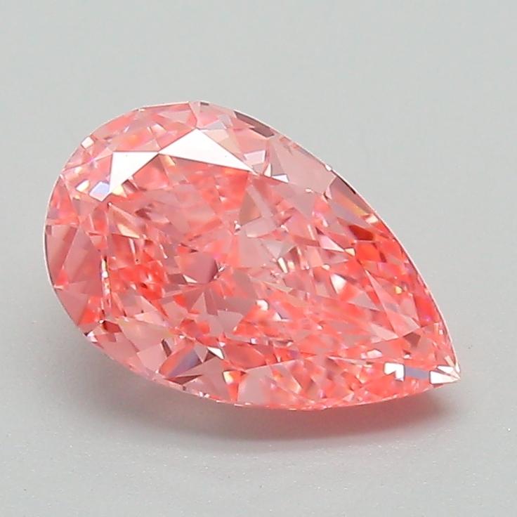 1.34 Ct. Fancy Vivid Pink Pear Lab Grown Diamond