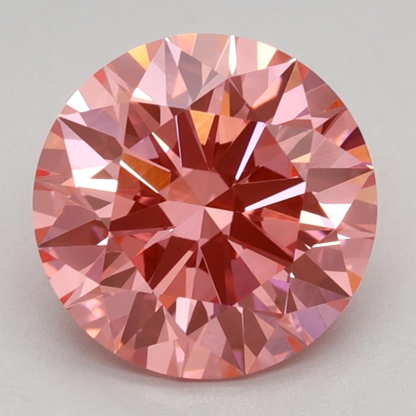 2.03 Ct. Fancy Vivid Pink Round Lab Grown Diamond