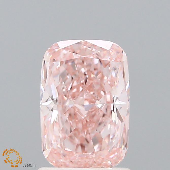 1.29 Ct. Fancy Intense Pink Cushion Lab Grown Diamond