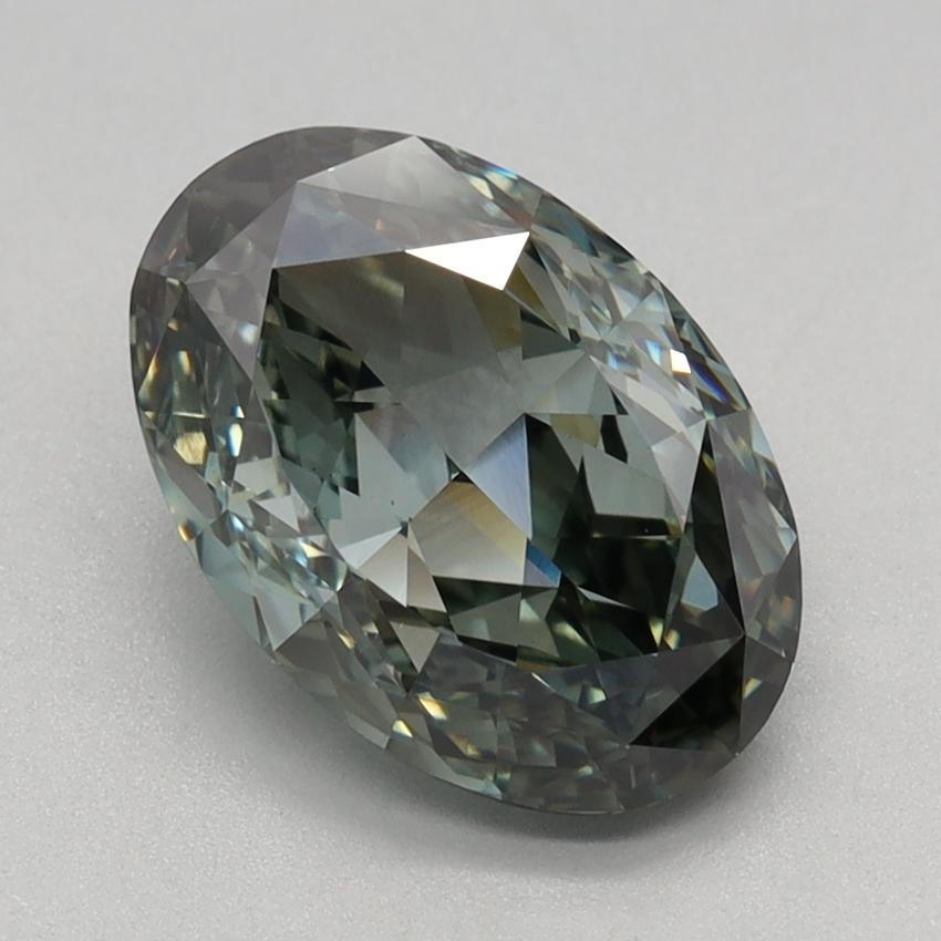 2.09 Ct. Fancy Green Oval Lab Grown Diamond