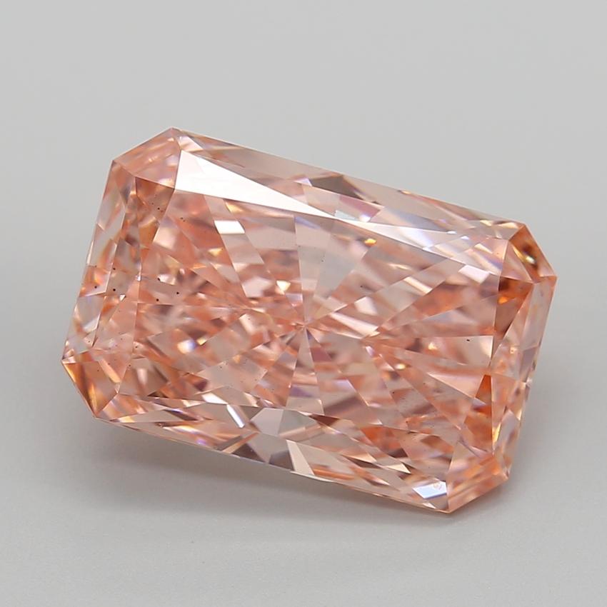 10.04 Ct. Fancy Vivid  Pink Radiant Lab Grown Diamond