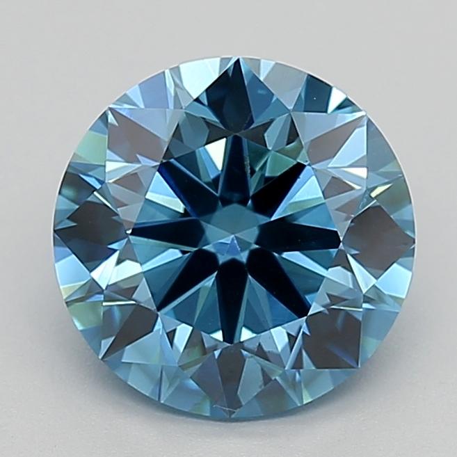 2.36 Ct. Fancy Vivid  Blue Round Lab Grown Diamond