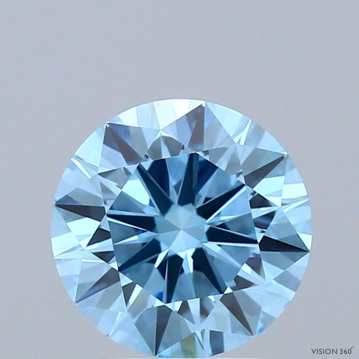 2.00 Ct. Fancy Vivid Blue Round Lab Grown Diamond