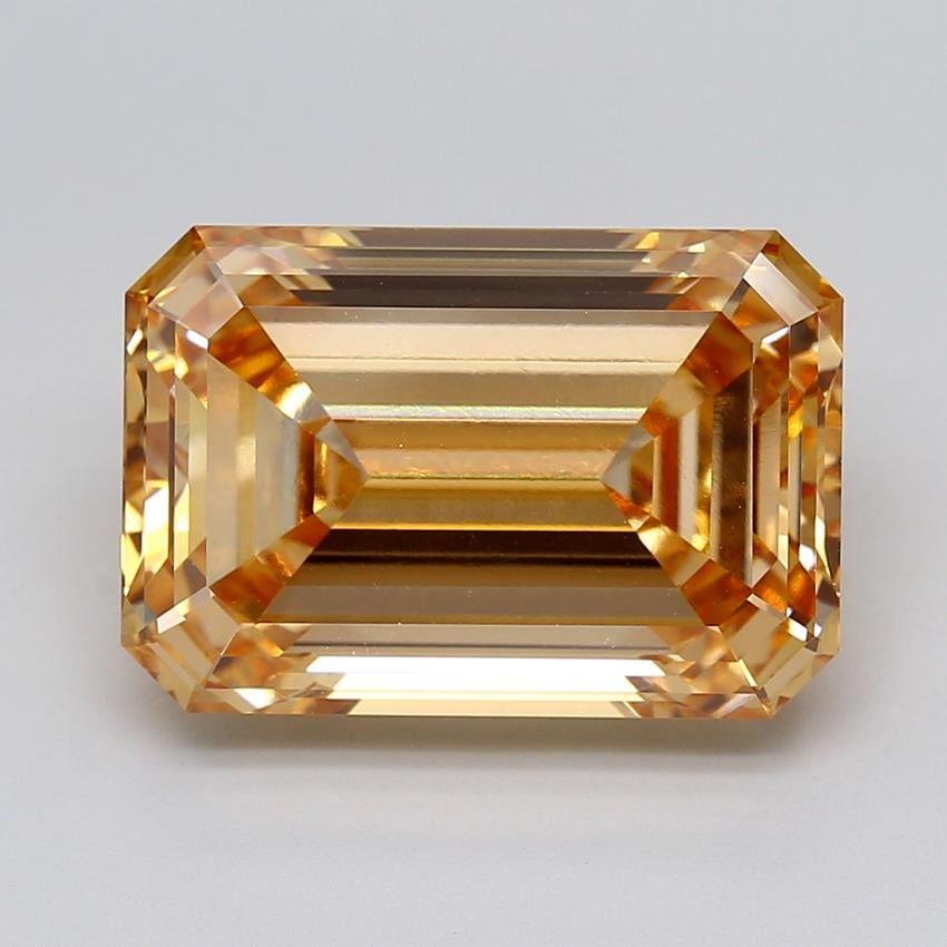 14.06 Ct. Fancy Brown Orange Emerald Lab Grown Diamond