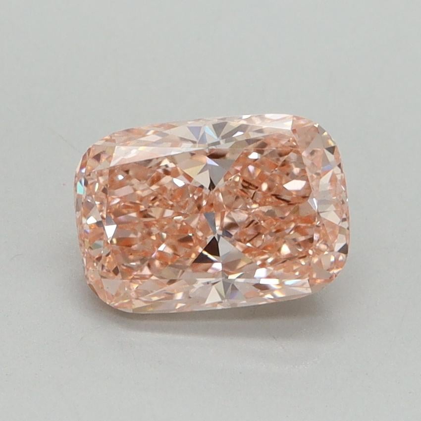 1.33 Ct. Fancy Vivid Pink Cushion Lab Grown Diamond