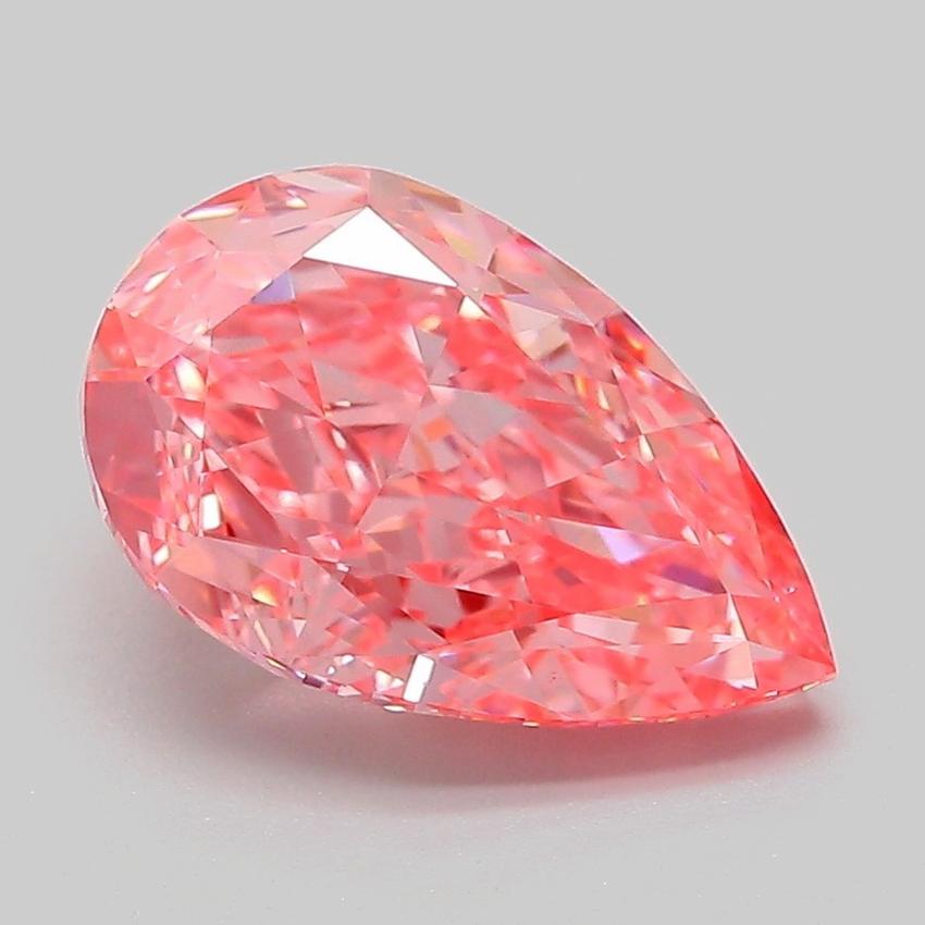 3.02 Ct. Fancy Vivid Pink Pear Lab Grown Diamond