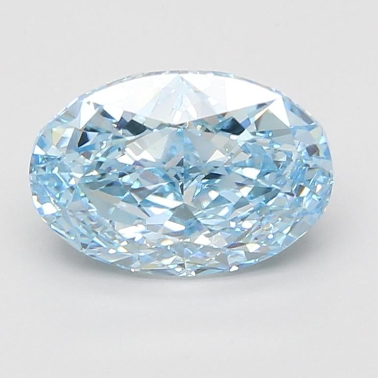 3.04 Ct. Fancy Vivid Blue Oval Lab Grown Diamond
