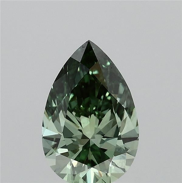 1.38 Ct. Fancy Vivid  Green Pear Lab Grown Diamond