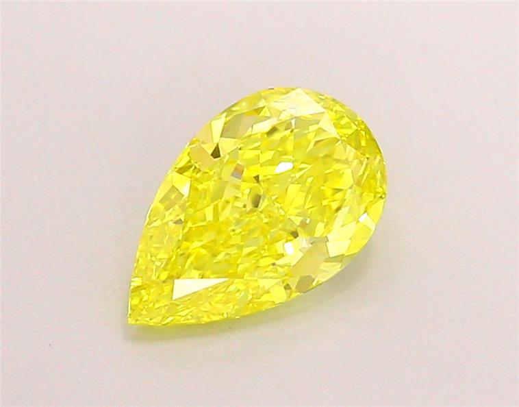 1.01 Ct. Fancy Vivid  Yellow Pear Lab Grown Diamond