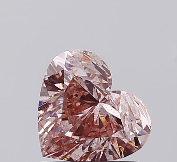 1.00 Ct. Fancy Intense Brownish Pink Heart Lab Grown Diamond