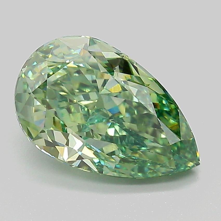 2.59 Ct. Fancy Vivid  Green Pear Lab Grown Diamond