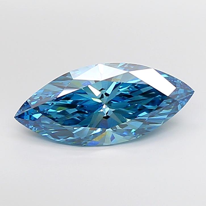 4.41 Ct. Fancy Vivid Blue Marquise Lab Grown Diamond