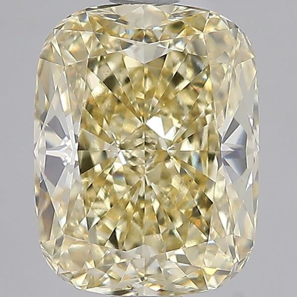 2.79 Ct. Fancy Intense Yellow Cushion Lab Grown Diamond