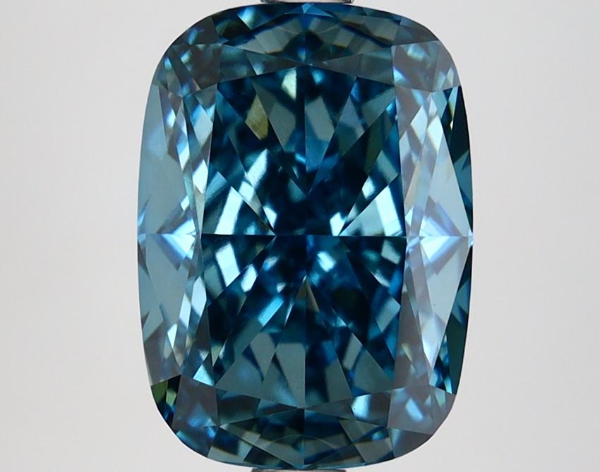 3.56 Ct. Fancy Vivid Blue Cushion Lab Grown Diamond