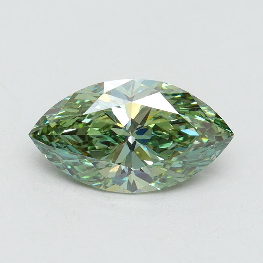 1.51 Ct. Fancy Vivid Green Marquise Lab Grown Diamond
