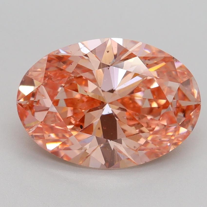 3.02 Ct. Fancy Intense Pink Oval Lab Grown Diamond