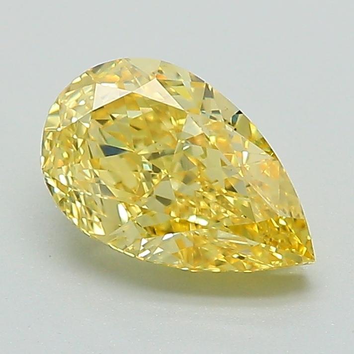 1.18 Ct. Fancy Vivid Yellow Pear Lab Grown Diamond